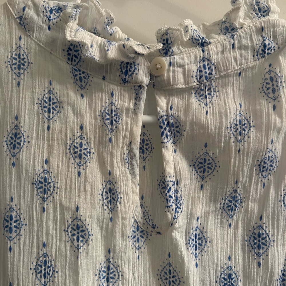 THML Anthropologie Blue and White Blouse - Picture 2 of 7
